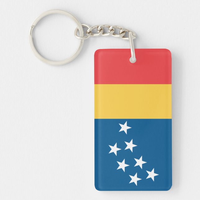 Flag of Durham, North Carolina Key Ring (Front)