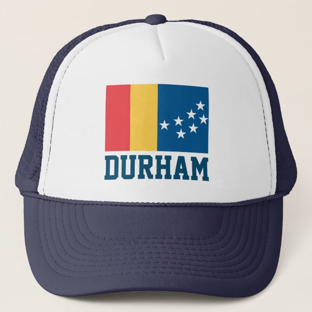Flag of Durham, North Carolina Trucker Hat (Front)