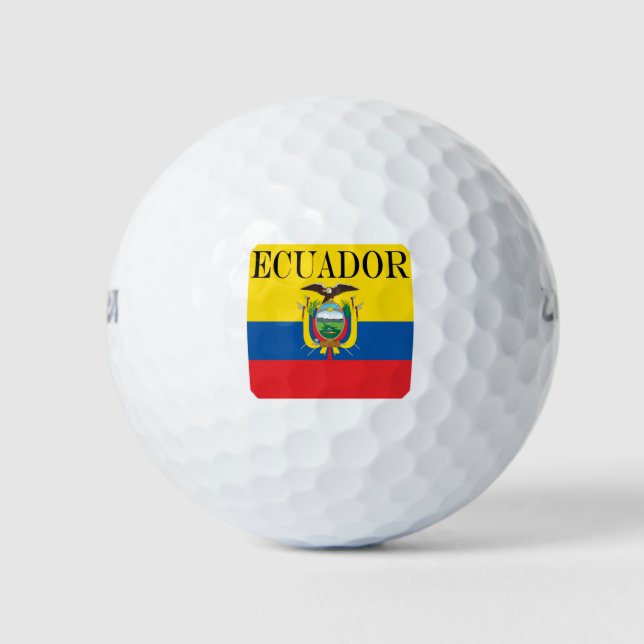 Flag of Ecuador Golf Balls (Front)