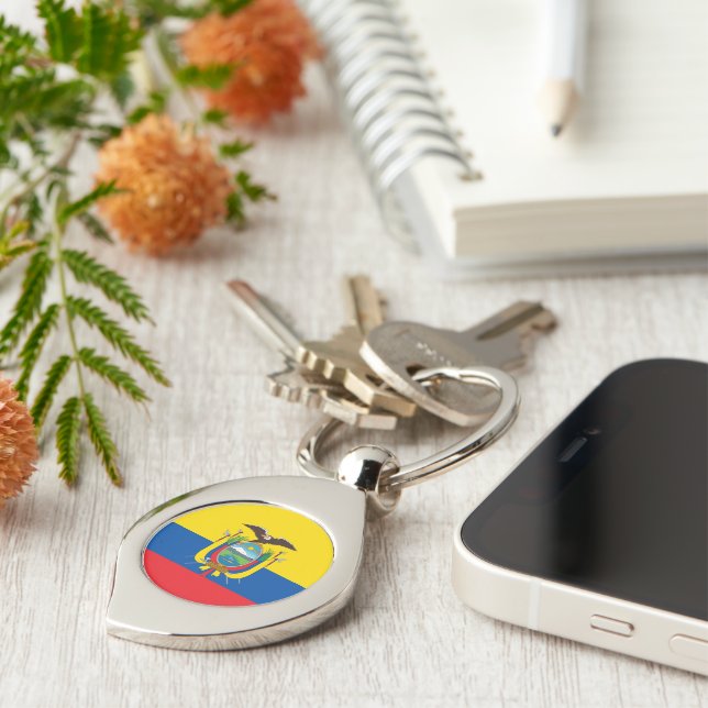 Flag of Ecuador Key Ring (Side)