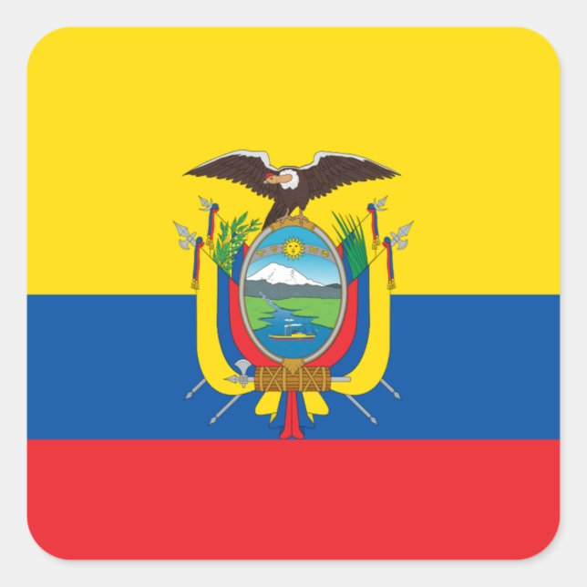 Flag of Ecuador Label (Front)