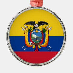 Flag of Ecuador Metal Tree Decoration