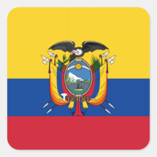 Flag of Ecuador Square Sticker