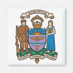 Flag of Edmonton (Alberta, Canada) Magnet