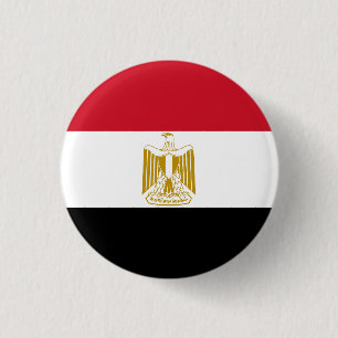 Flag of Egypt 3 Cm Round Badge