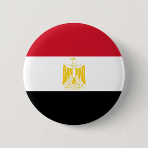 Flag of Egypt 6 Cm Round Badge