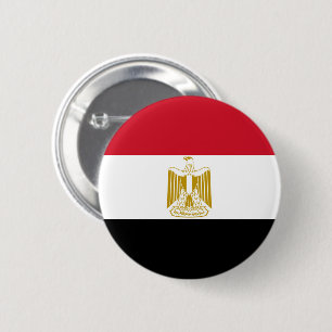 Flag of Egypt 6 Cm Round Badge