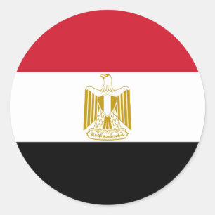 Flag of Egypt Classic Round Sticker