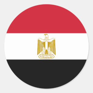 Flag of Egypt Classic Round Sticker