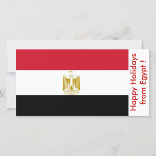 Flag of Egypt, Happy Holidays from Egypt Holiday Card