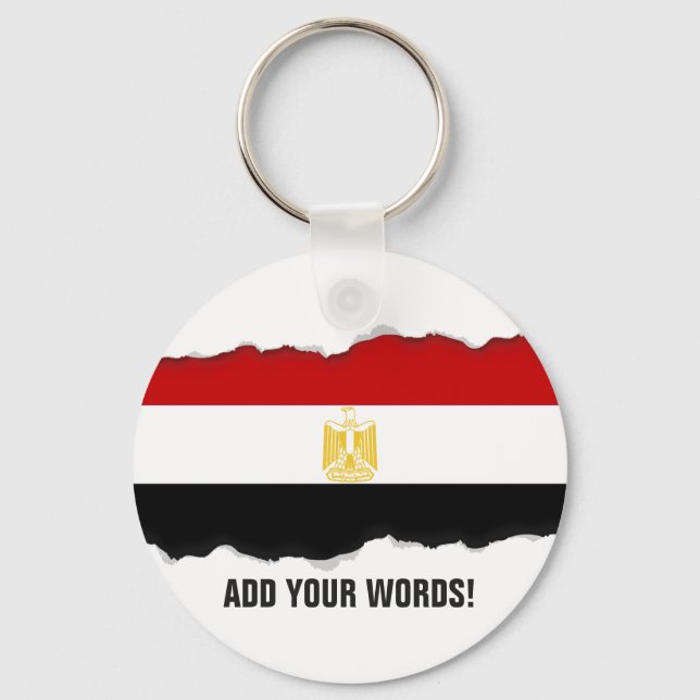 Flag of Egypt Key Ring (Front)