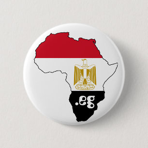 Flag of Egypt Map of Africa Internet Button Badge