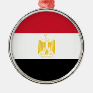 Flag of Egypt Metal Tree Decoration