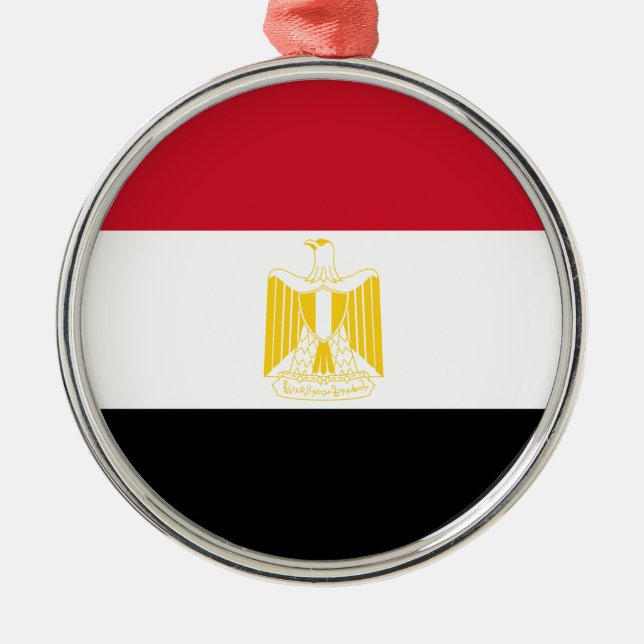 Flag of Egypt Metal Tree Decoration (Front)