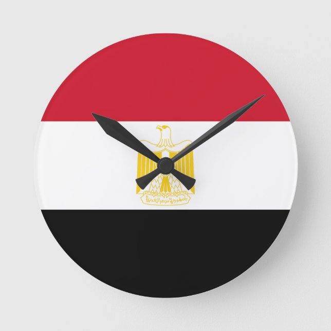 Flag of Egypt Round Clock (Front)