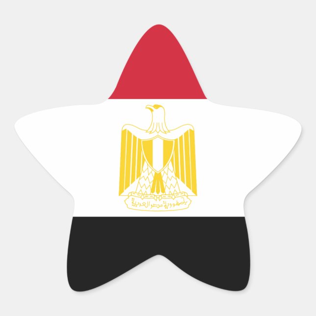 Flag of Egypt Star Sticker (Front)
