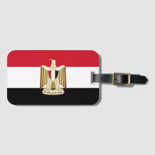 Flag of Egypt (with larger coat of arms) Luggage Tag