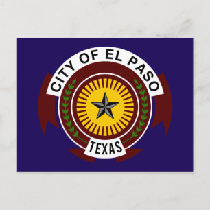 Flag of El Paso Postcard