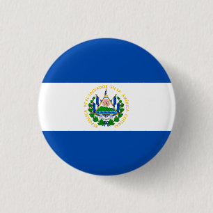 Flag of El Salvador 3 Cm Round Badge