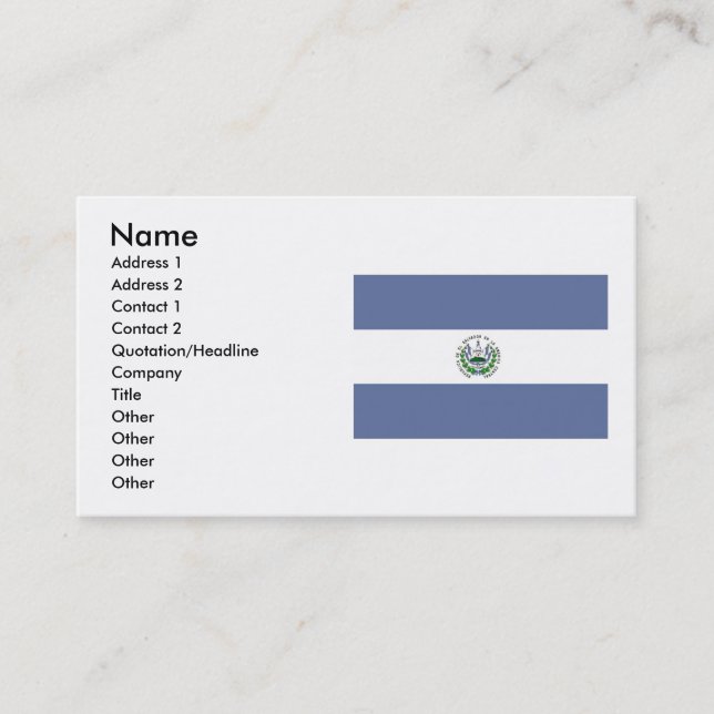 Flag of El Salvador Business Card (Front)