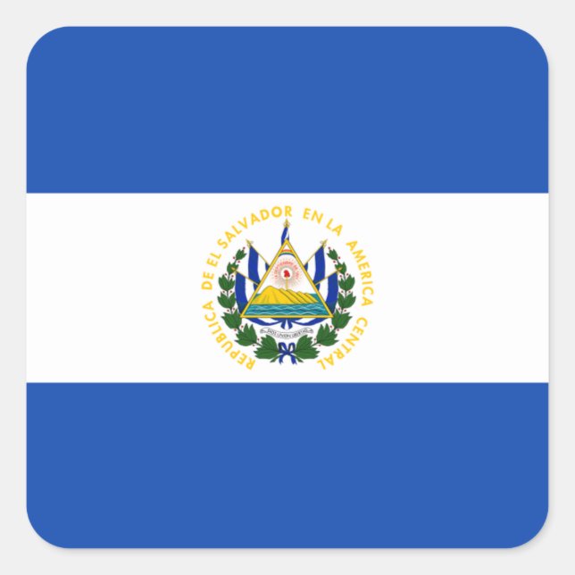 Flag of El Salvador Label (Front)