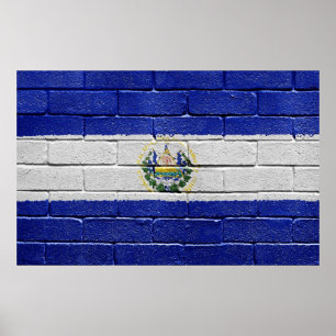 Flag of El Salvador Poster