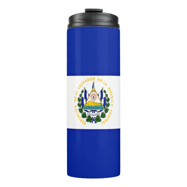 Flag of El Salvador Thermal Tumbler (Front)