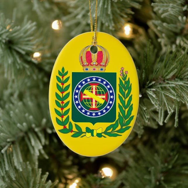 Flag of Empire of Brazil Ceramic Tree Decoration (Tree)