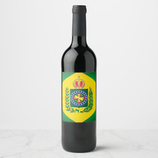 Flag of Empire of Brazil Wine Label (Front)