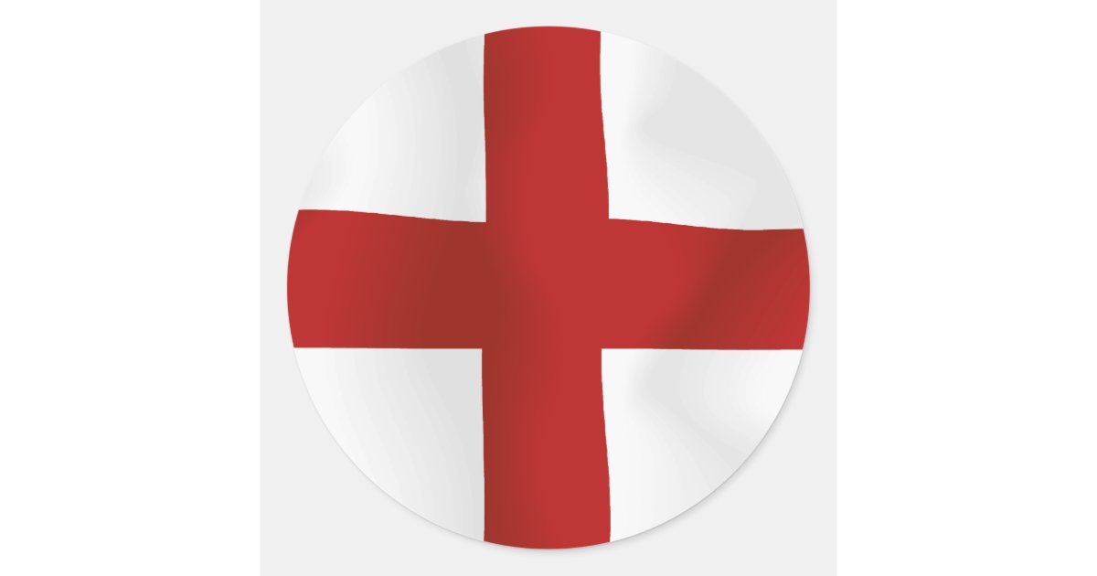 Flag Of England Classic Round Sticker Zazzle