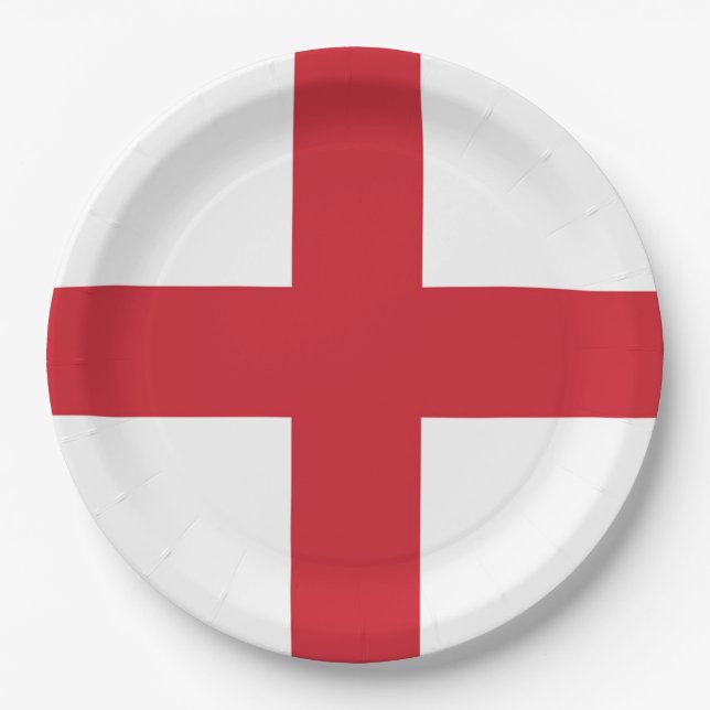Flag of England Paper Plate (Front)