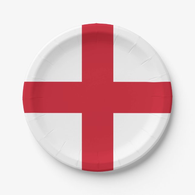Flag of England Paper Plates (Front)