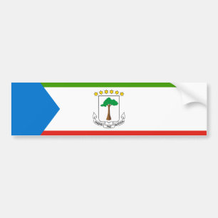 Flag of Equatorial Guinea (Africa) Bumper Sticker