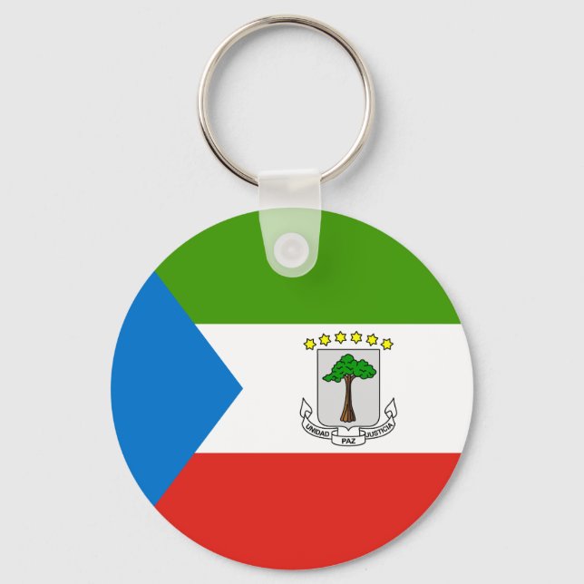 Flag of Equatorial Guinea Key Ring (Front)