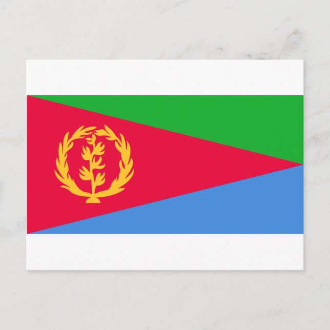 Flag of Eritrea - የኤርትራ ሰንደቅ ዓላማ - علم إريتريا Postcard (Front)