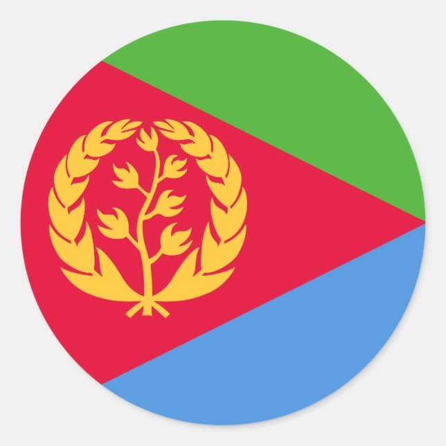 Flag of Eritrea Classic Round Sticker (Front)