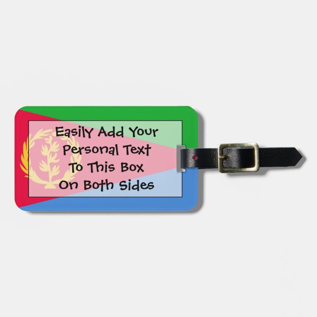 Flag of Eritrea Easy ID Personal Luggage Tag (Front Horizontal)
