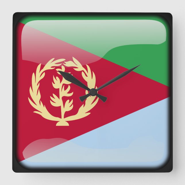Flag of Eritrea Square Wall Clock (Front)