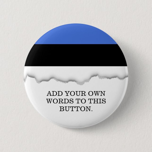 Flag of Estonia 6 Cm Round Badge (Front)