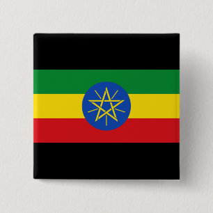 Flag of Ethiopia 15 Cm Square Badge
