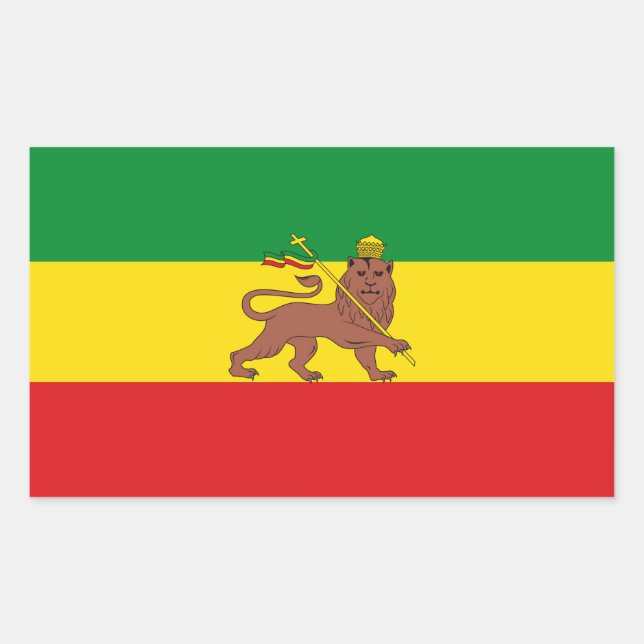 Flag_of_Ethiopia_(1897-1936;_1941-1974).png Rectangular Sticker (Front)