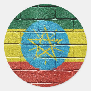 Flag of Ethiopia Classic Round Sticker