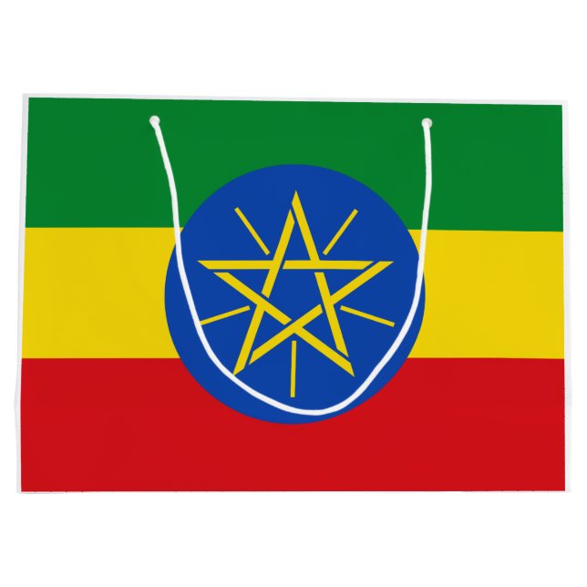 Flag of Ethiopia Large Gift Bag (Back)