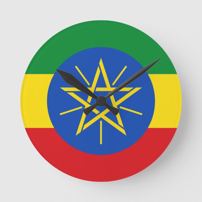 Flag of Ethiopia Wall Clock (Front)