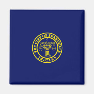 Flag of Evansville (Indiana) Magnet