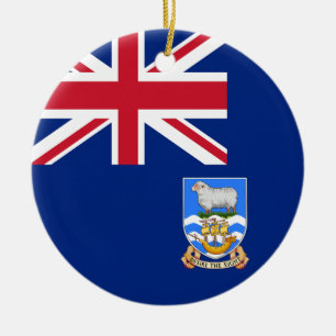 Flag of Falkland Islands Ceramic Tree Decoration