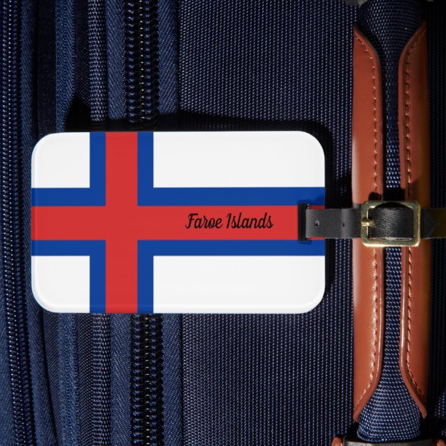Flag of Faroe Islands Luggage Tag (Front Insitu 4)