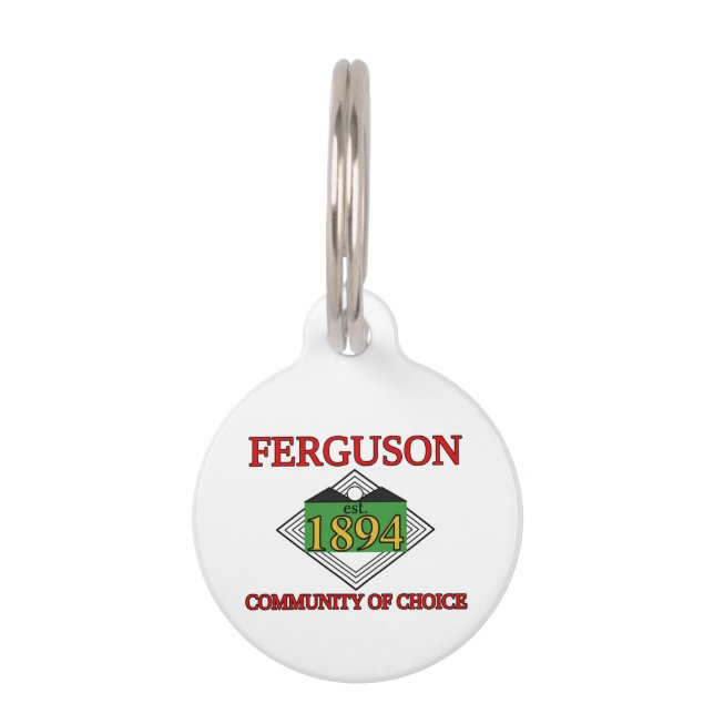 Flag of Ferguson, Missouri Pet Tag (Front)
