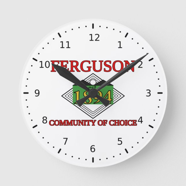  Flag of Ferguson, Missouri Round Clock (Front)