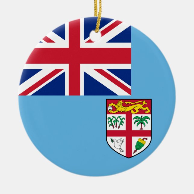 Flag of Fiji Ceramic Tree Decoration (Front)